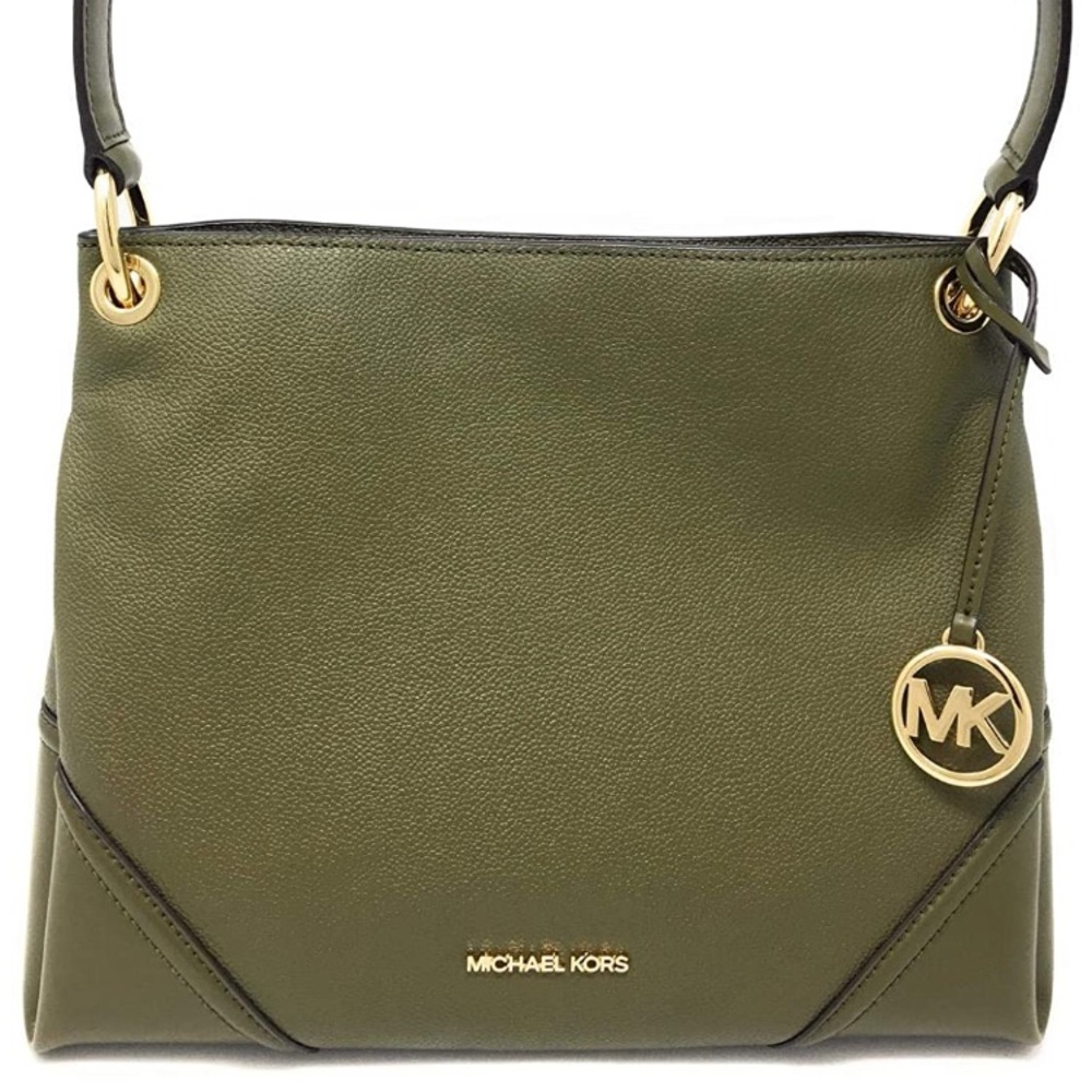 MICHAEL KORS 
NICOLE Shoulder Bag~Leather in Duffle w Gold Hardware NWT